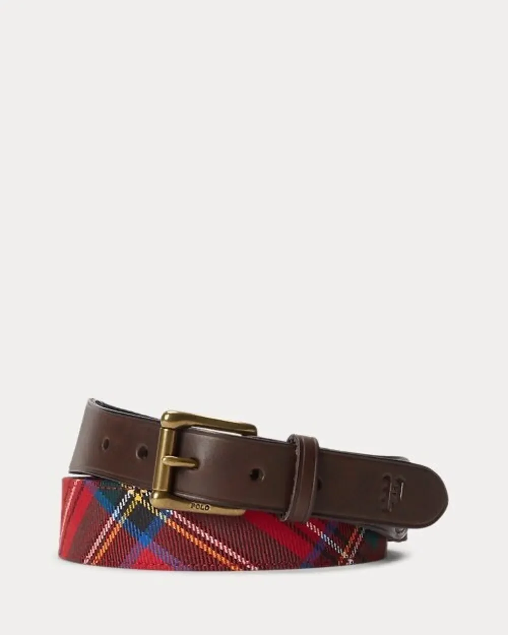Polo Ralph Lauren Men’s Medium Leather-Trim Tartan Belt Lochcarron Scotland
